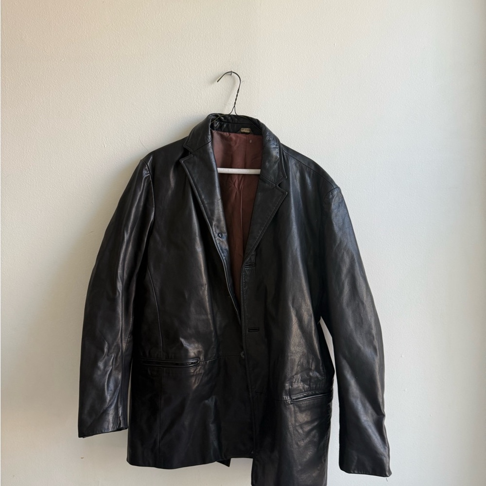 Vintage leather blazer